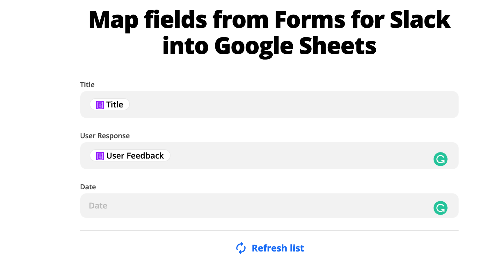 google forms slack zapier screenshot successful